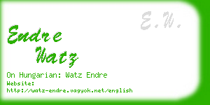 endre watz business card